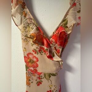 Floral Maxi Wrap Summer Dress